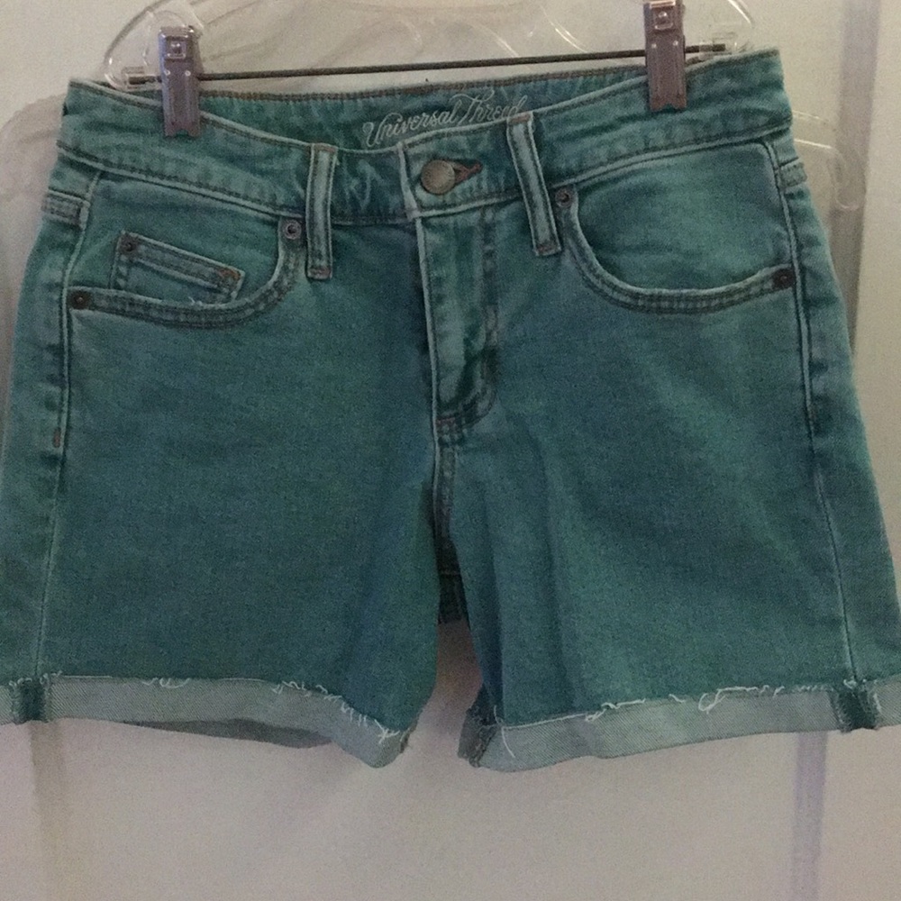 Jeans shorts.